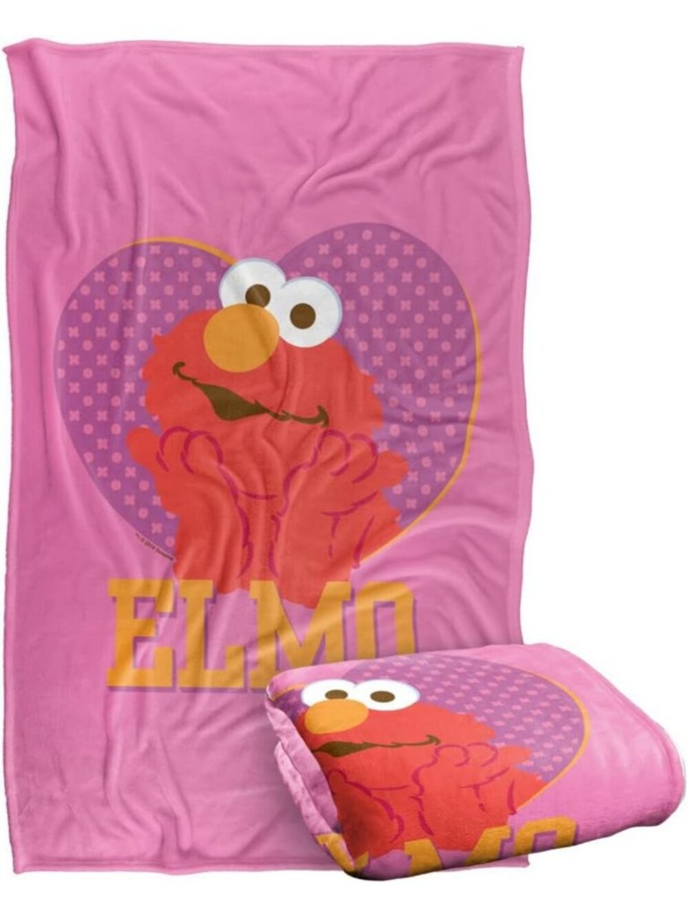 Cozy Elmo Heart Patterned Silky Soft Throw Blanket 36" - Perfect for Kids